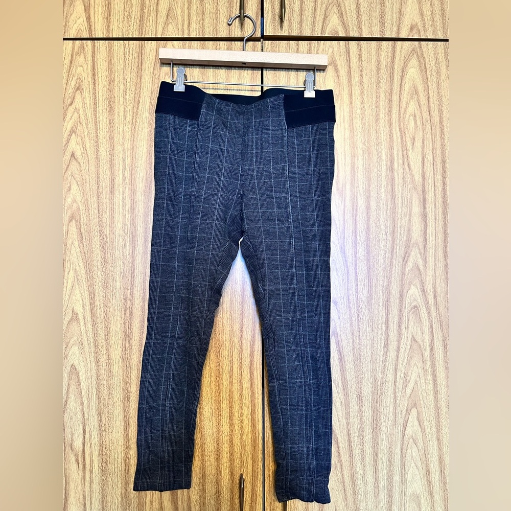Ann Taylor Factory Gray Plaid Pants with Black Accents